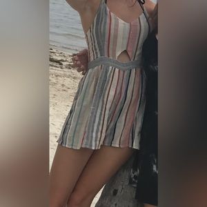 Striped Keyhole Romper!